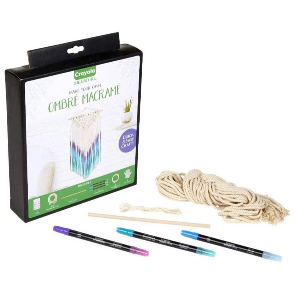 Crayola Make Your Own Ombre Macrame Kit Arts and Crafts Girl Gift Teen Tween - Picture 4 of 6